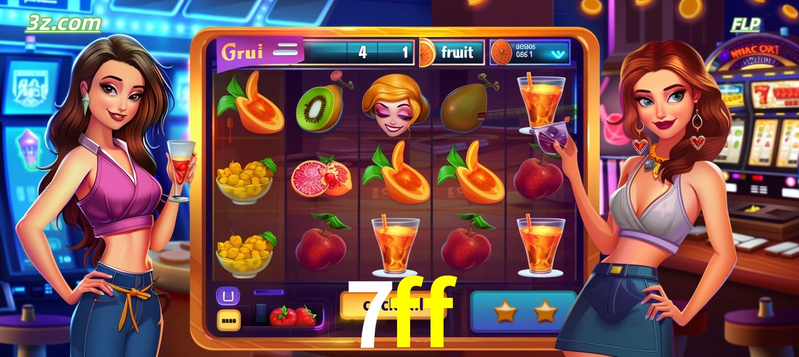 7ff cassino online com caça-níqueis de frutas e coquetéis coloridos