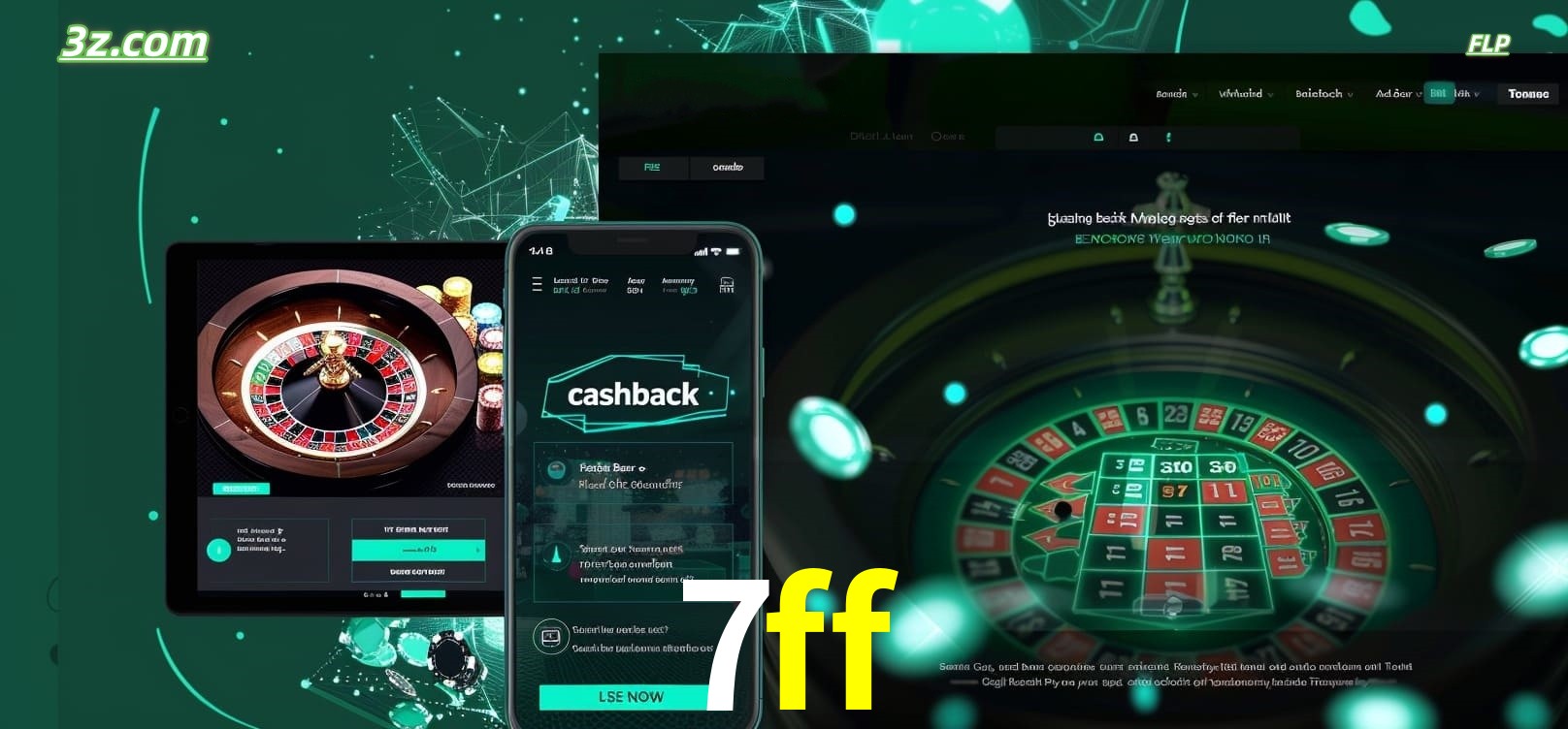 Jogue roleta em dispositivos móveis e desktop com 7ff