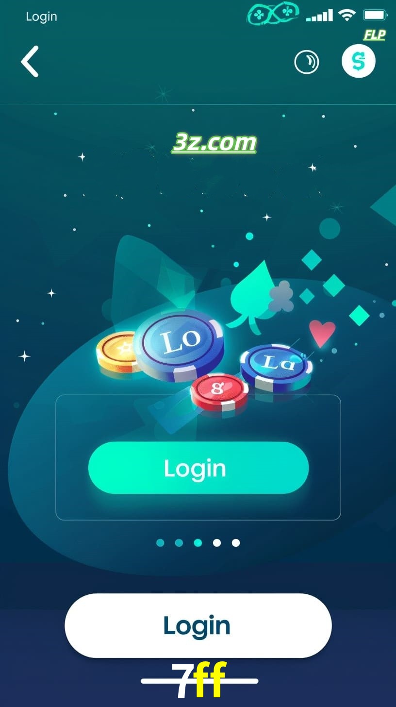 Login no aplicativo de cassino online 7ff Brasil com bônus de boas-vindas